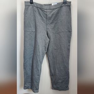 Alfani Gray Cuffed Straight Leg Stretch Pull On Pants